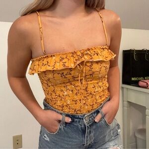 Forever 21 smocked crop top small